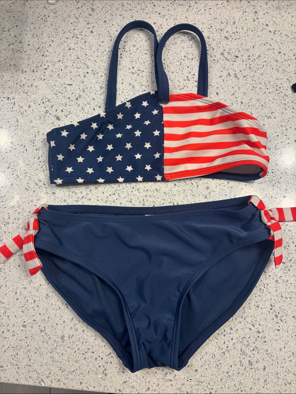 Girls Art Class 4th of July Swimsuit Bikini size M (8)